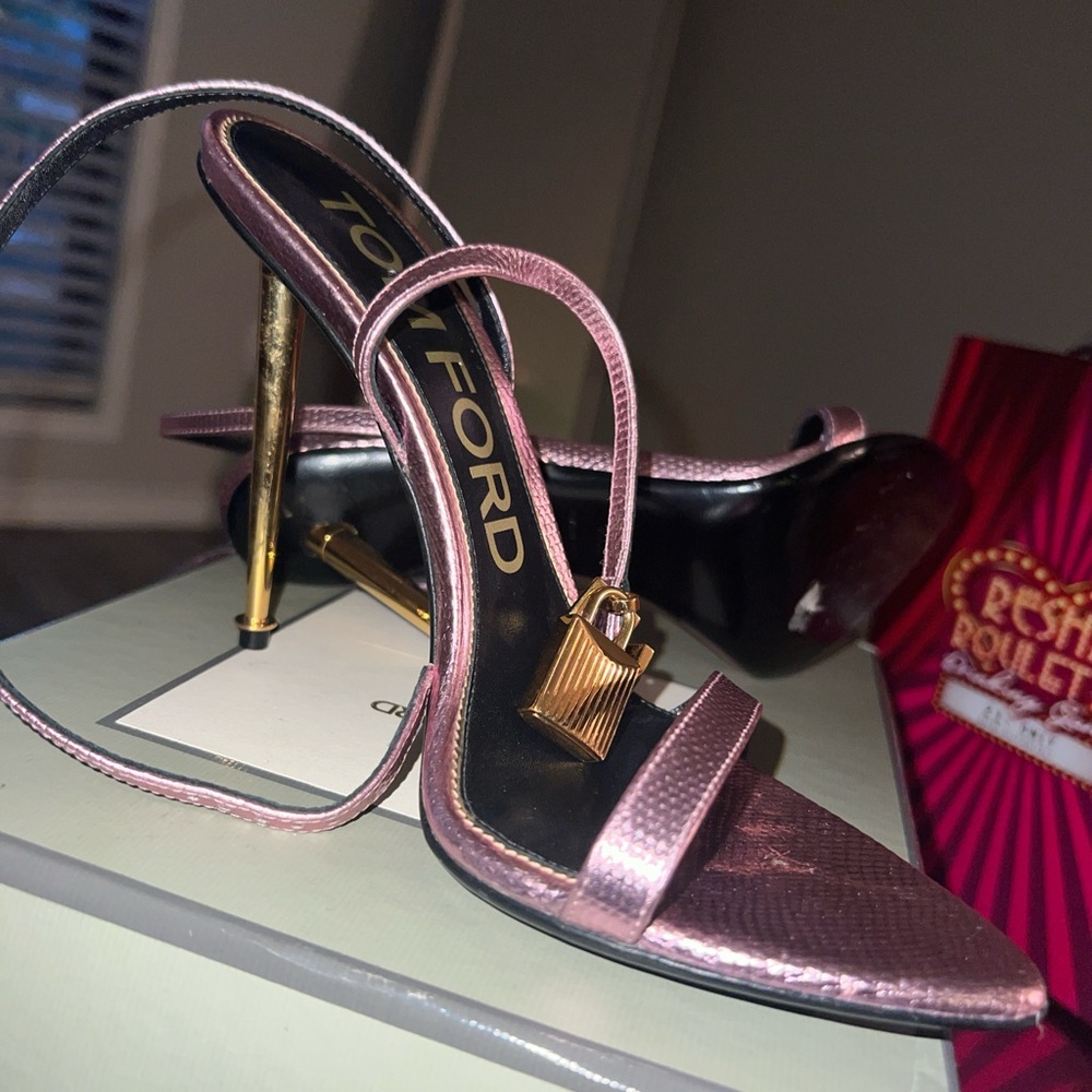 Tom Ford Pink and Gold Stiletto Heels